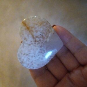 Fire Agate Crystal Heart